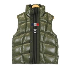 モンクレール adidas コラボ BOZON GILET ダウンベスト モンクレールジーニアス 1A000 11 M2267 メンズ カーキ MONCLER【中古】 【アパレル・小物】