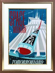 ディズニー「トゥモローランド/スペースマウンテン」展示用フック付ポスター テーマパークポスター 発送目安10～15営業日