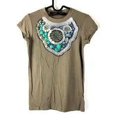 パトリツィアぺぺ PATRIZIA PEPE Tシャツ 半袖 ビジュー ブラウン系 1サイズ 898209のサムネイル