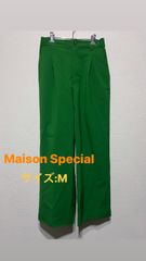 maison special メゾンスペシャル ストレートパンツ グリーン