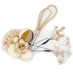 髪飾り ４点セット 京都 西陣 和小物 京あそび MIYAKO ASOBI 白 金 成人式 花 和風 浴衣 着物 振袖 袴 七五三 結婚式お呼ばれ 卒業式 入学式 コーム 髪留め 子供 日本製 送料無料 W 98 CM-IK-3054 w741　Si