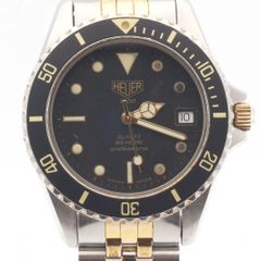 稼動品 超希少！ホイヤー HEUER 1000 プロフェッショナル 200M 980.020L クォーツ ブラック文字盤 メンズ腕時計