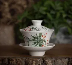 中国茶器  パステル茶花の浮彫り三才蓋碗  新品未使用 中国茶器 パステル茶花の浮彫り三才蓋碗 新品未使用 - メルカリ