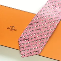 【美品】エルメス ネクタイ イエロー H柄 馬柄 動物柄 高級【フランス製】 楽天市場】HERMES エルメス ネクタイ シルク100% H総柄 黄
