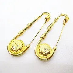 ジャンニヴェルサーチ ヴェルサーチェ GIANNI VERSACE メドューサ ピンブローチ 2点セット セーフティーピン ゴールド系 アクセサリーのサムネイル