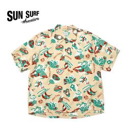 SUN SURF サンサーフ 半袖アロハシャツ HATA DRY GOODS STORE SPECIAL EDITION “THE LOST TOWN” SS39060【サイズL】