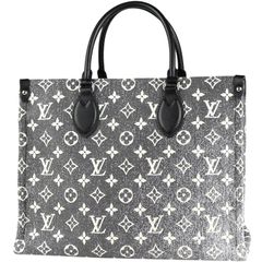 LOUIS VUITTON/ルイ ヴィトン　オンザゴー MM（2WAYトートバッグ）　モノグラム・ジャカード デニム　グレー×ブラック　M46448【未使用品】