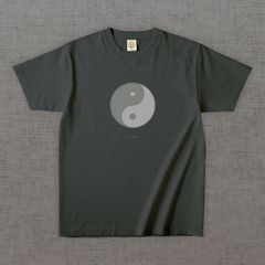 和柄Tシャツ　小紋 鮫 -墨・円-