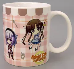 【中古】マグカップ・湯のみ [単品] 集合 SDキャラクターマグカップ 「Switchソフト スウィートカフェコレクション -ショコラ・パルフェ・シュクレ- ファミ通DXパック 3Dクリスタルセット」 同梱特典