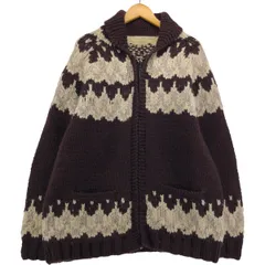 古着 80年代 総柄 カウチンセーター メンズL相当 ヴィンテージ/eaa571922