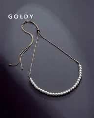 GOLDY/ゴールディ/ライン パール ドループ バック ロング ネックレス/アクセサリー/3241002