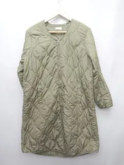 ◇ rem closet レムクローゼット キルティング ノーカラー 長袖 ブルゾン ジャンパー サイズF カーキ レディース P  【1405230016378】のサムネイル