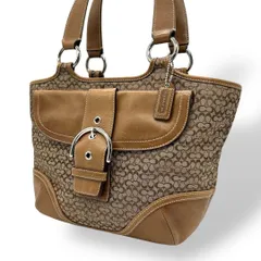 867 コーチ SOHO ハンドバッグ ミニシグネチャー フラップ キャンバス