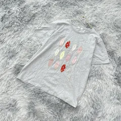 【良品】AT  Afternoon Tea LIVING アフタヌーンティーリビング 刺繍イラスト Tシャツ  (40)  カワイイ  カジュアル  レディース  グレー系  灰色【送料無料】のサムネイル