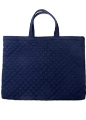 手作り レッスンバッグ 無地 紺　紺　＃11   シンプル 絵本カバン キルトバッグ