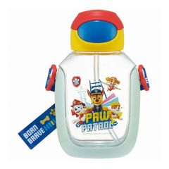 スケーター skater PDSH6DX パウ・パトロール23 パウパト 子供用 水筒 クリアボトル ワンプッシュストローボトル 530ml ショルダーベルト付き 名前シール入り 通園 通学 幼稚園 保育園 小学生 小学校 遠足 ピクニック 水分補給