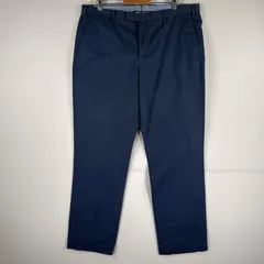 古着 ポロ・ラルフローレン POLO RALPH LAUREN チノパンツ チノパン ワンポイント スラックス 大きいサイズ w40 L32  ブルー系 メンズ