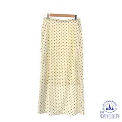 ☆美品☆ スカート ロング きれいめ おしゃれ カジュアル レディース ドット柄 L 901-3476 送料無料