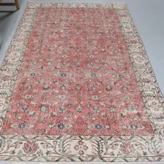 【希少】L163cm 大判！フカフカ トゥルラグ ヴィンテージラグ　ベニワレン 希少】L163cm 大判！フカフカ トゥルラグ ヴィンテージラグ ベニワレン