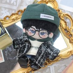 ぬいぐるみ服 20cm 着せ替え ぬい服 帽子付き パーカー 靴 メガネ 推しぬい 綿人形 棉花娃娃 ちびぬい服 ちびぐるみ 推し活 ぬい活 コットンドール 綿人形 cotton doll-B2604