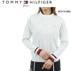 トミーヒルフィガー ゴルフ レディースドットロゴ クルーネックニット TOMMY HILFIGER GOLF THLA565 2025年秋冬モデル ホワイト(00)