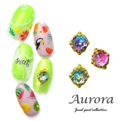 【送料無料】クリスタル製ストーン ビジュー オーロラ ディッシュ ネイル パーツ ネイル用品 ネイルジュエリー ゴールド ネイルアート デコパーツ メタル ジェル ストーン メタルパーツ ジュエリー アート セルフネイル ネイル工房【オーロラジュエリー】