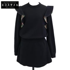 LOUIS VUITTON ルイヴィトン 美品 国内正規 FHR037FED フラワーラッフル スウェットシャツドレス XS