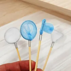 ミニチュア 1/12スケール 虫取り網（合金＋麻製）1本 全4種類