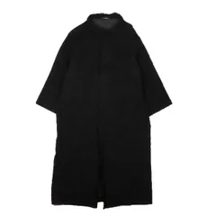 97AW ワイズ Y's Yohji Yamamoto ヨウジヤマモト ステンカラーコート ロングコート スナップボタン ウール 無地 オーバーサイズ オールド ビンテージ アーカイブ archive 黒 ブラック レディースのサムネイル