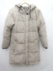 ■ KBF ケービーエフ URBAN RESEARCH ウール混 フーディ 長袖 ダウンコート サイズONE グレージュ系 レディース P 【1307250027771】