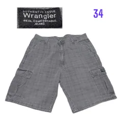 ラングラーWrangler古着メンズショートカーゴパンツ34股下34㎝　HH0396