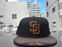 NEW ERA 59FIFTY St. Valentine's Day サンディエゴ・パドレス ブラック/ウォルナット レイヤードバイザー 7 1/2サイズ ¥6600 ＋ 送料¥550
