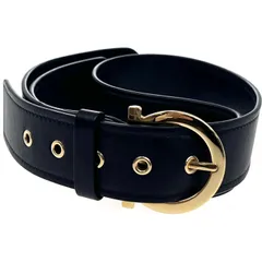 SALVATORE FERRAGAMO フェラガモ ショルダーストラップ レザー ブラック ゴールド 08BS272