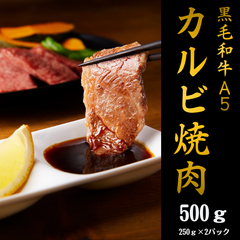 黒毛和牛A5カルビ500g 250g×2パック 国産 焼肉 BBQ bbq