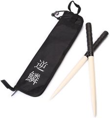 逆鱗　太鼓の達人 マイバチ＆収納ケースセット テーパー  朴木 テーパー仕様 黒