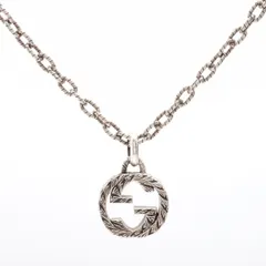 【中古】GUCCI/グッチ　インターロッキングGアラベスク ネックレス　　シルバー925　18.4g　ネックレス