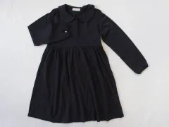 銀座サエグサ sayegusa アウトレット 子供服 女の子 7歳 120cm 長袖 カットソー ワンピース グレー ウール 秋 冬 ★4 冬服 ガールズ 女児 キッズ 【中古】 ユーズド リサイクル こども