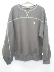 ◇ ⊇ JaVa ジャバ 裏起毛 刺繍 長袖 プルオーバー トレーナー サイズXL チャコールグレー レディース E  【1411130009549】