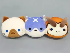 モンスターハンター　フクズク　クッション モンハンライズ：サンブレイク』アイルー、ガルク、フクズクの3連