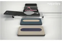 「Magcardgrip」無線充電 + カード収納 + グリップ機能 3 in1 ブルー