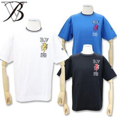 バーニヴァーノ 天竺 ユニコーン 胸 刺しゅう 半袖 Tシャツ Lサイズ ホワイト ブラック ブルー BARNI VARNO BSS-OTH5231 春夏 25SS