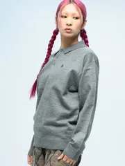 U.S. POLO ASSN.  (ユーエスポロアッスン) ワンポイント 長袖 ニット ポロシャツ