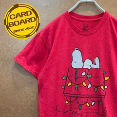 USA輸入古着　スヌーピーSNOOPY　ピーナッツPEANUTS 半袖Tシャツ 赤L