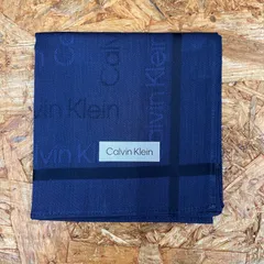 新品 未使用 Calvin Klein ハンカチ 48×48cm ネイビー カルバンクライン スカーフ バンダナ デッドストック