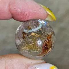 盛りだくさん✨虹入りガーデンルチルクォーツインクォーツ✨スフィア
