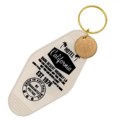 【USA】復刻 ビンテージ ホテル モーテル キーホルダー レトロ モーテル 雑貨 アメリカ 西海岸 かっこいい おしゃれ 雑貨 アメリカン雑貨 アメリカン カリフォルニア : USMO-040WH