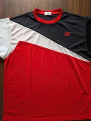 YONEX ヨネックス ユニゲームシャツ ドライ Tシャツ 赤黒 L