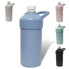 【monet fav】 ペットボトルホルダー 保冷 真空断熱 ペットボトルカバー ケース 熱中症対策 ステンレス鋼 500ml～650ml 炭酸 スポーツドンリクOK (エアリーブルー)
