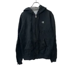 Champion ロゴスウェット パーカー S ブラック チャンピオン ジップアップパーカー フーディー トップス 古着卸 アメリカ仕入 a708-5712