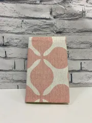 【ハンドメイド】ブックカバー 新書サイズ リーフパターン柄 ピンク